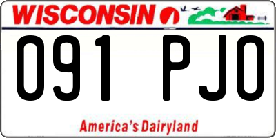 WI license plate 091PJO
