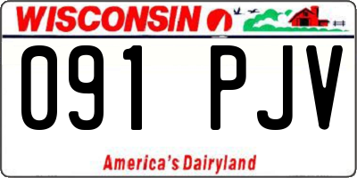 WI license plate 091PJV