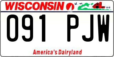 WI license plate 091PJW