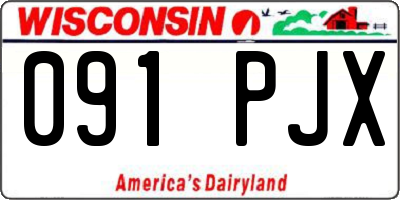 WI license plate 091PJX