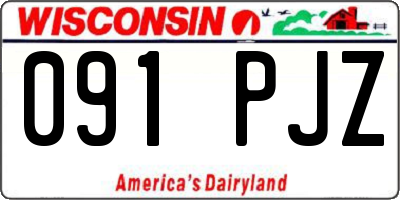 WI license plate 091PJZ