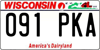 WI license plate 091PKA