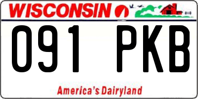 WI license plate 091PKB