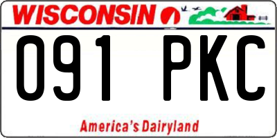 WI license plate 091PKC