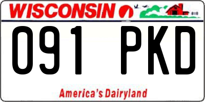 WI license plate 091PKD