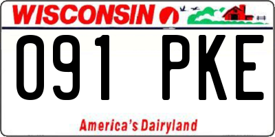 WI license plate 091PKE