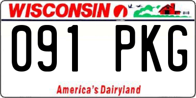 WI license plate 091PKG