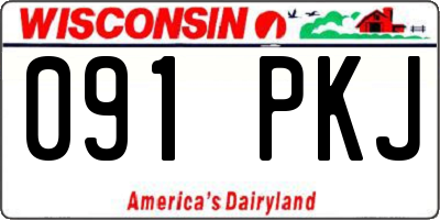 WI license plate 091PKJ