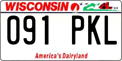 WI license plate 091PKL