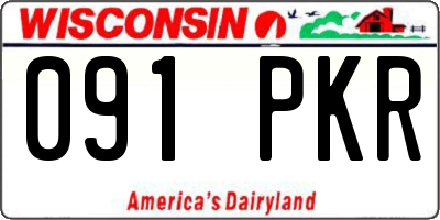 WI license plate 091PKR