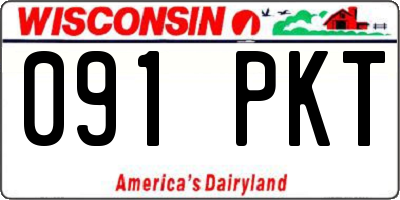 WI license plate 091PKT