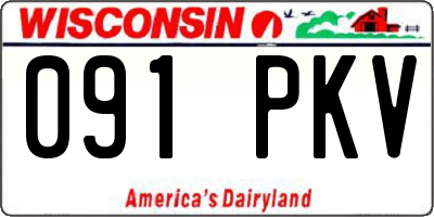 WI license plate 091PKV