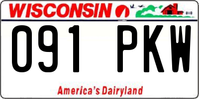 WI license plate 091PKW