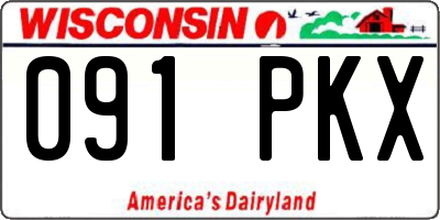 WI license plate 091PKX