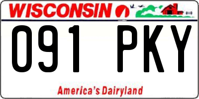 WI license plate 091PKY