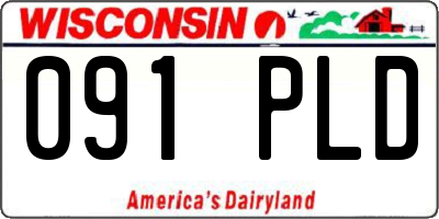WI license plate 091PLD