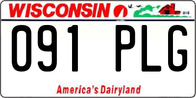 WI license plate 091PLG
