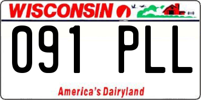 WI license plate 091PLL