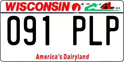 WI license plate 091PLP