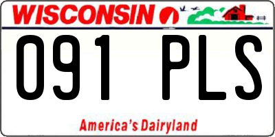 WI license plate 091PLS