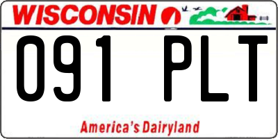 WI license plate 091PLT