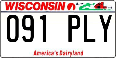 WI license plate 091PLY