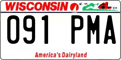 WI license plate 091PMA