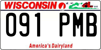 WI license plate 091PMB