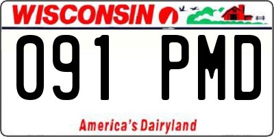 WI license plate 091PMD