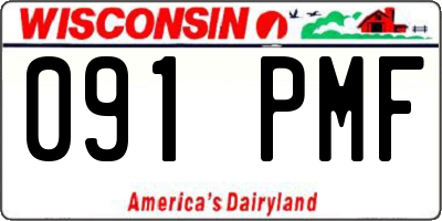 WI license plate 091PMF