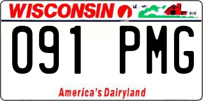 WI license plate 091PMG