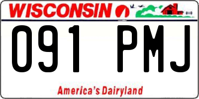 WI license plate 091PMJ