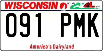 WI license plate 091PMK