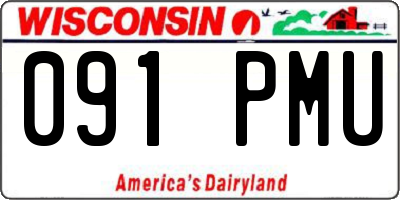 WI license plate 091PMU