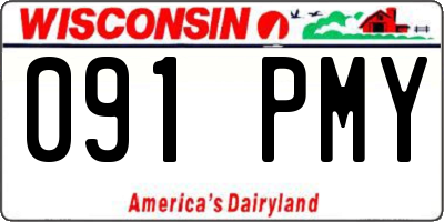 WI license plate 091PMY