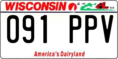 WI license plate 091PPV