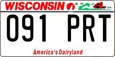 WI license plate 091PRT