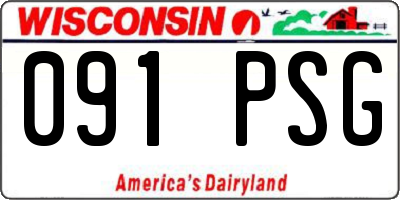 WI license plate 091PSG