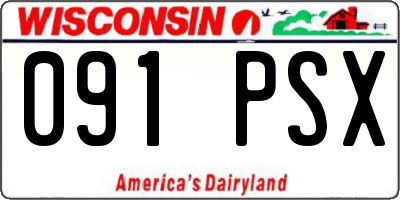 WI license plate 091PSX