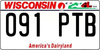 WI license plate 091PTB