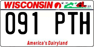 WI license plate 091PTH