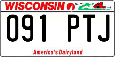 WI license plate 091PTJ