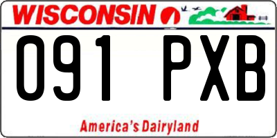 WI license plate 091PXB