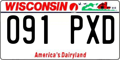 WI license plate 091PXD