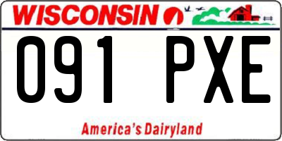 WI license plate 091PXE