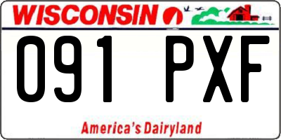 WI license plate 091PXF