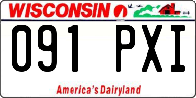 WI license plate 091PXI