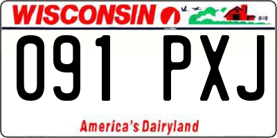 WI license plate 091PXJ