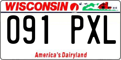WI license plate 091PXL