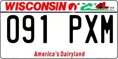 WI license plate 091PXM